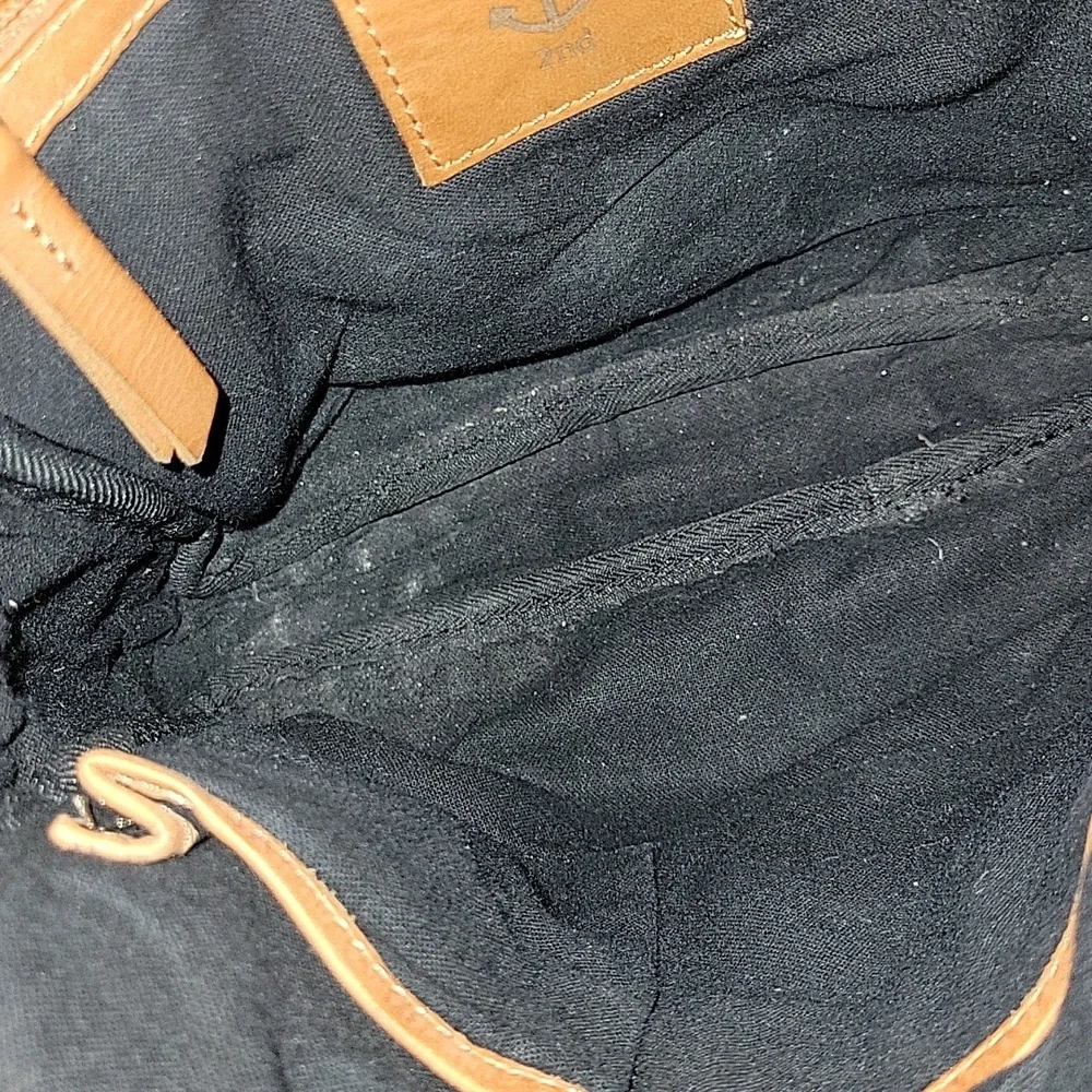 Harbout 2nd for Anthropologie Tan Leather Crossbody Bag